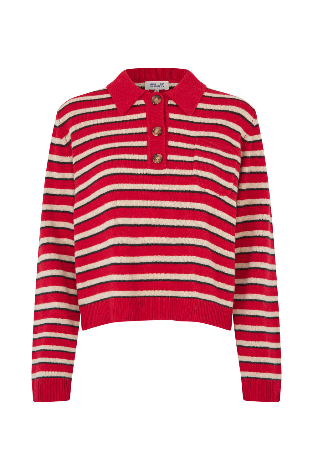 Cori polotrøje - Crimson Red Stripe